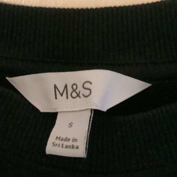 Black Short Sleeve Sweatshirt S NWOT - Picture 3 of 3